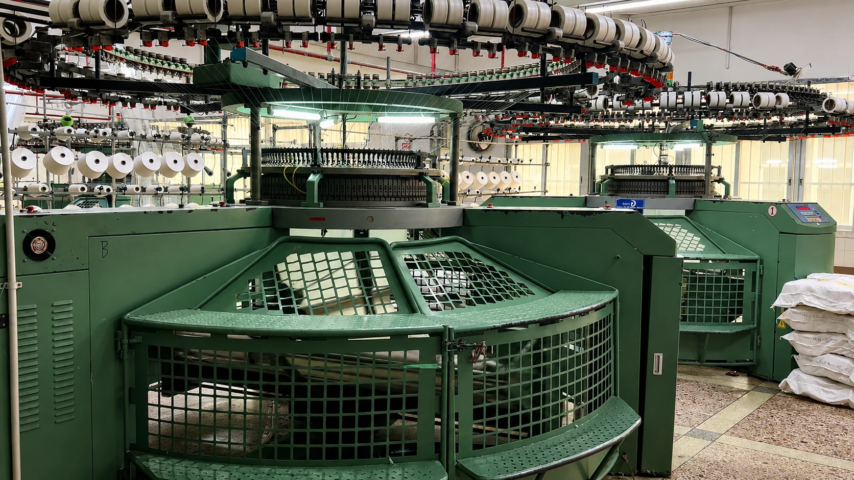 Seamless knitting equipment and control system details